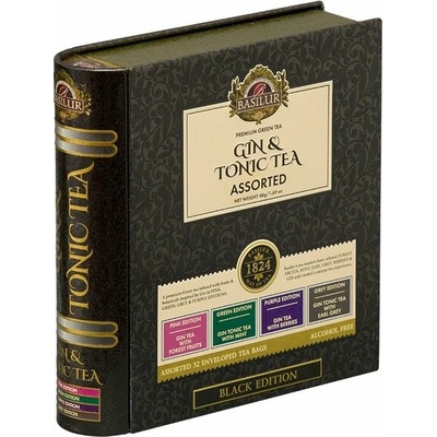 Basilur Gin & Tonic Tea Black Book Assorted přebal 32 x 1,5 g
