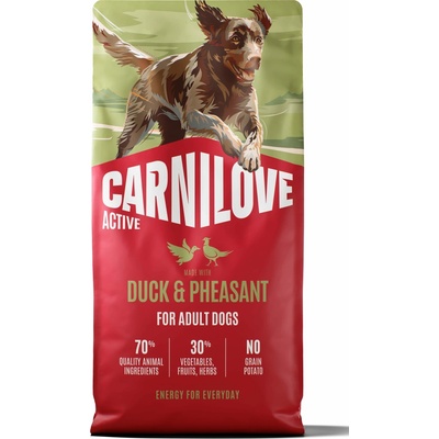 Carnilove Active Dog Dry Made with Duck & Pheasant for Adult All Breeds 12 kg