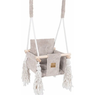 Meowbaby houpačka béžová/bílá