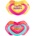 Canpol babies Залъгалки Canpol Light touch - Neon love, 0-6 месеца, 2 броя, Розови (22/652_pin)