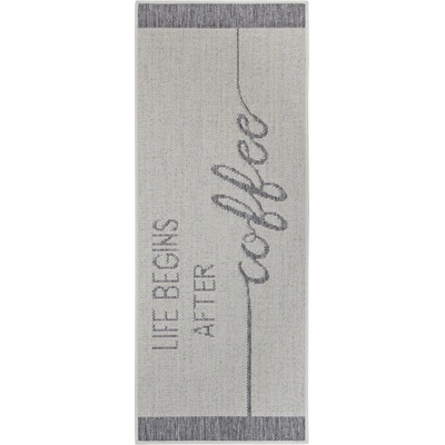 Hanse Home Cucina Life Begins After Coffee 105628 Cream Grey