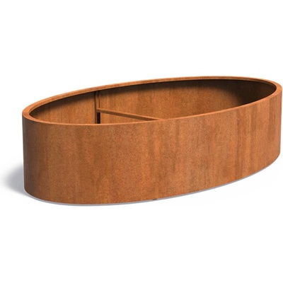 Ella Doris Norman Kvetináč 280x160x60cm oranžovo hnedý corten