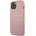GUESS Saffiano PU Leather Hard Case - дизайнерски кожен кейс за iPhone 13 mini (розов)
