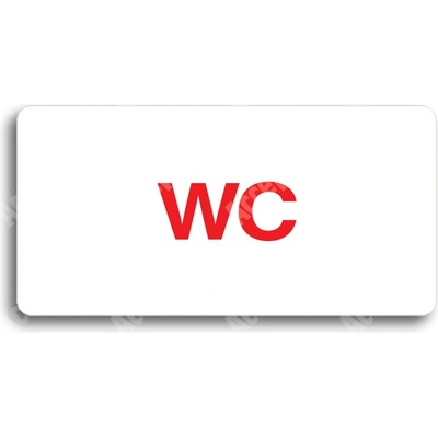 ACCEPT Piktogram WC - bílá tabulka - barevný tisk bez rámečku