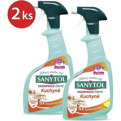 SANYTOL dezinfekční čistič na kuchyně 2 x 500 ml