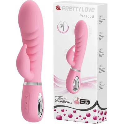 Заек вибратор от много мек силикон, 20см. - Prescott Baby Pink (DEBRA01215)