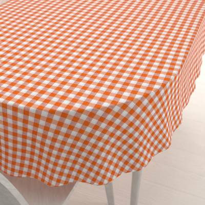Biante oválný ubrus Rebeka RE-005 Oranžovo-bílá kostka střední 130x200 cm