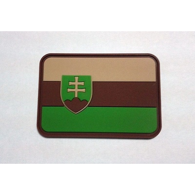 Nášivka vlajka Slovensko plastová velcro 55x38mm, multicam