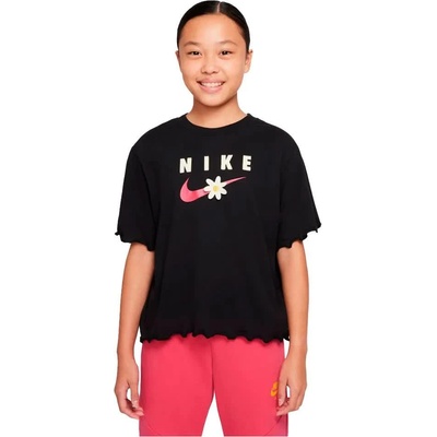 Тениска Nike Sportswear Energy Boxy Frilly short sleeve T-shirt - Black (Black)