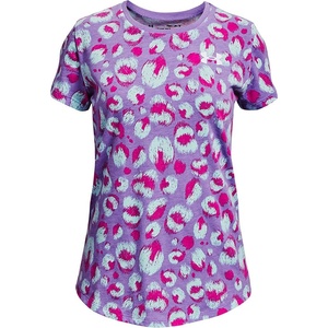 Under Armour Live Fierce Instinct Prnt Tee Purple - dress4less
