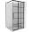 Mexen Rox душ стена Walk-in дясна 80 x 200 cм, черна мрежа 8 мм, черна - 8C2-080-003-70-77-P (8C2-080-003-70-77-P)