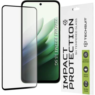 Techsuit Протектор за дисплей - Techsuit 111D Full Cover / Full Glue - Xiaomi Redmi 15 4G / Redmi 15 5G - Черен