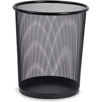 Image 1 of 8, 5 л метален черен плетен кош за боклук