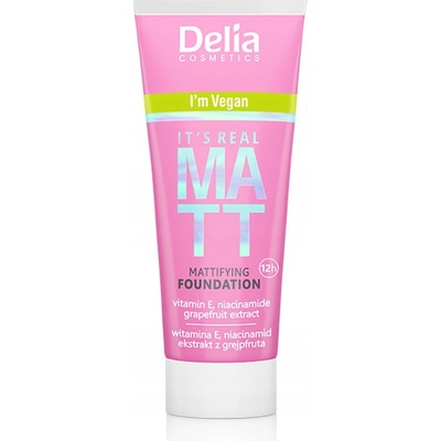 Delia Cosmetics It's Real Matt zmatňujúci make-up 103 Warm Beige 30 ml
