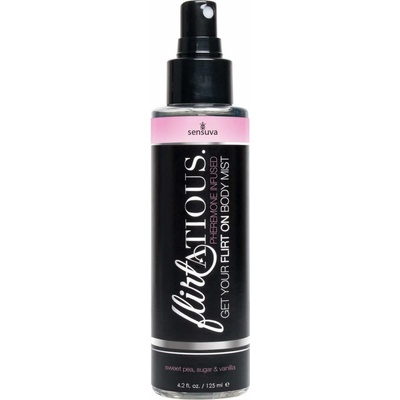 Sensuva Flirtatious – telový sprej s feromónom vanilka-hrachor 125 ml