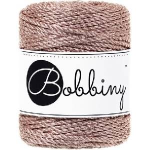 Bobbiny 3PLY Macramé Rope 3 mm 50 m Metallic Rose Gold юта (TS-E056)