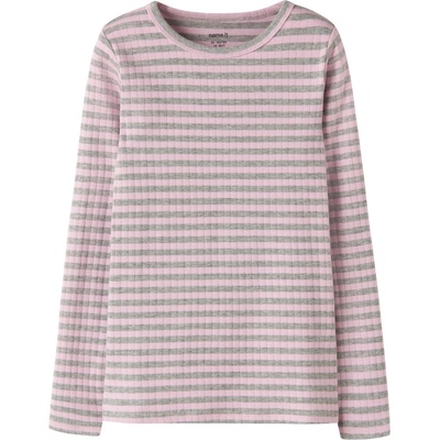 Name it Детска блуза с дълъг ръкав Name it Kid's Suraja XSL L/S Top Longsleeve - Pirouette / Grey Melange - размер 158/164 (EU) (704-6374-0315)