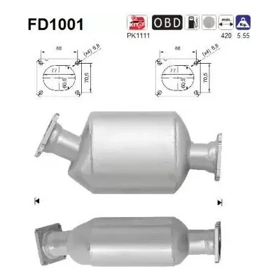 AS Filtr pevných částic ASA FD1001
