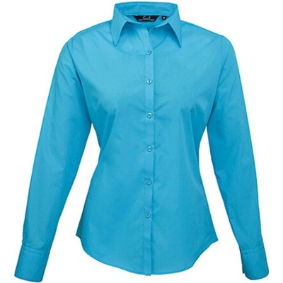 Premier Workwear Dámska košeľa s dlhým rukávom PR300 Turquoise