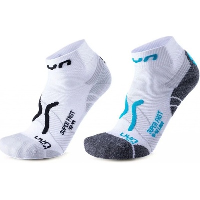 UYN Run Super Fast 2prs Pack W S100348N378 white/black-white/turquoise