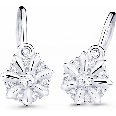 Cutie Jewellery detské náušnice z bieleho zlata C2754-10-X-2 biela
