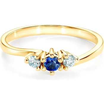 Image 1 of SAVICKI Пръстен Heart of the Ocean: злато, син сапфир