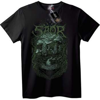 NOONEBRAND Тениска с мистична горска призрачност - 7XL, Black