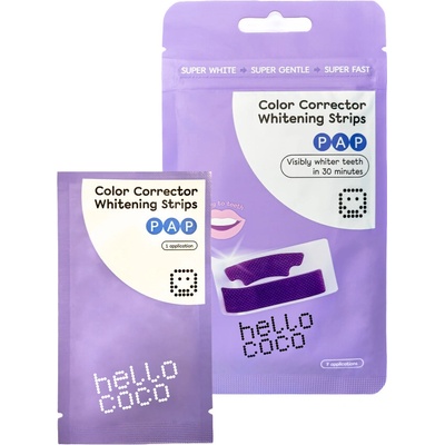 Hello Coco PAP Bělicí pásky na zuby s korektorem barev 7 aplikací 14 ks – Zboží Mobilmania