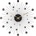 Karlsson Стенен часовник Sunburst XL черен (KA4859BK)