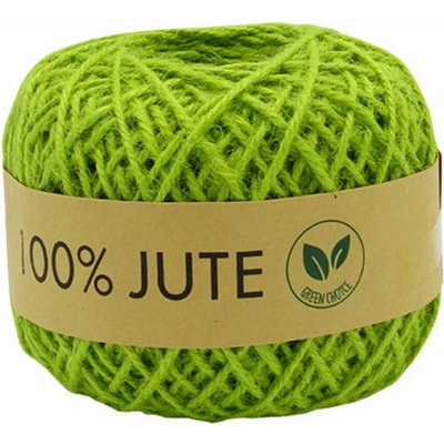 Jutová šňůra – Ø 1,5 mm x 100 m světle zelená