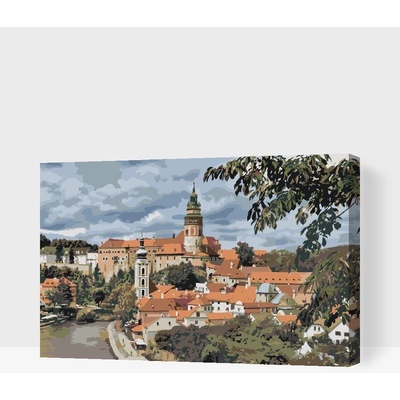 Painting Queens Painting Queens Malování podle čísel Český Krumlov 80 × 120 cm bez rámu a bez vypnutí plátna PBN/CESKYKRUMLOV/80X120/WO