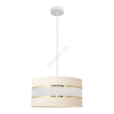 Висящ полилей HELEN 1xE27/15W/230V Ø 40 см кремав/златист (HE1271)