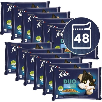 FELIX Капсули FELIX DUO - вкусен избор от риби 48 x 85 г