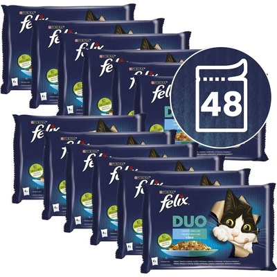 FELIX Капсули FELIX DUO - вкусен избор от риби 48 x 85 г