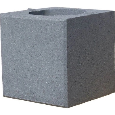 Tvárnice plotová CS BETON Soloblok půlka šedá – 200 × 200 × 200 mm