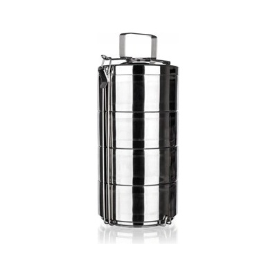 BANQUET Jídlonosič nerezový dvoustěnný AKCENT, 4 díly