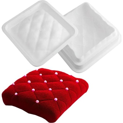 Cesil Silikonová forma na pečení/na mražené dezerty Čtverec polštář 16 x 5,3 cm