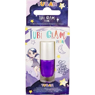 Tomido Lak na nehty Tuban Tubi Glam pro děti 5 ml fialový perleťový