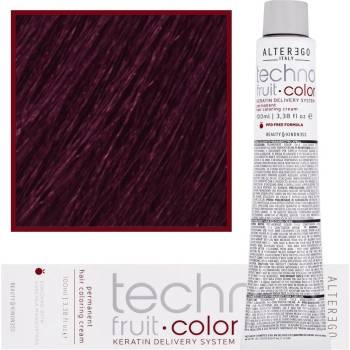Alter Ego Technofruit Color barva s keratinem pro permanentní barvení vlasů 7/26 100 ml