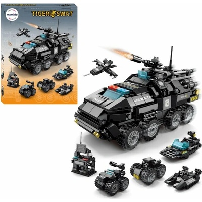 Mamido Stavebnica policajné vozidlo SWAT Tiger 6v1 371 ks MT1132
