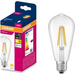 OSRAM LED крушка Osram LED Edison 100 Filament Clear, E27, ST64, 11W, 1521lm, 2700K (AC75642)