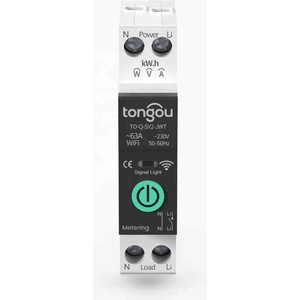 TONGOU Смарт Wi-Fi превключвател TONGOU TO-Q-SY2-163JWT 1-63A, DIN шина