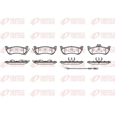 Sada brzdových platničiek kotúčovej brzdy (na jednu nápravu) REMSA 0698.11 0698.11