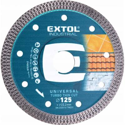 Řezný kotouč Extol 125 mm 22,2 mm na betonu a keramiku