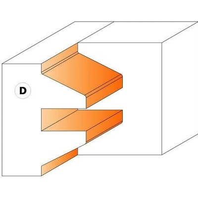 CMT Orange Tools VBD 25,0x29,8x2,0 - Profil D1 do frézy na dveře C69401530