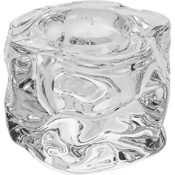 Декоративен стъклен свещник за класически свещи с форма на роза