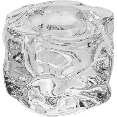 Декоративен стъклен свещник за класически свещи с форма на роза