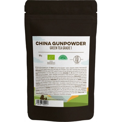 BrainMax Pure China Gunpowder Grade 1 zelený čaj BIO 100 g