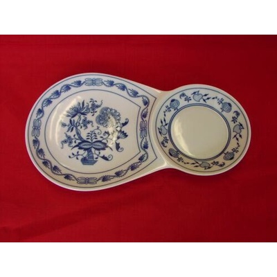 Cibulák raňajkový podnos dvojitý 29,8 cm cibulový porcelán originálny cibulák Dubí