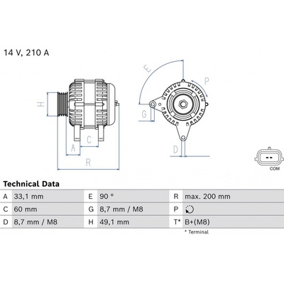 Alternátor BOSCH 0 986 081 980